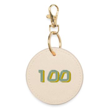 100. 100 ANS. 100e ANNIVERSAIRE. ANNIVERSAIRE 100  - Porte-clés rond - huître - Devant