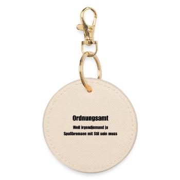 Public order office: fun killer with style - Round Keyring - oyster - Front