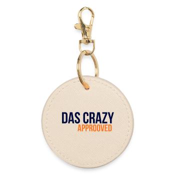 GIUDAN Youth Word 25 Collection THE CRAZY APPROVED - Round Keyring - oyster - Front