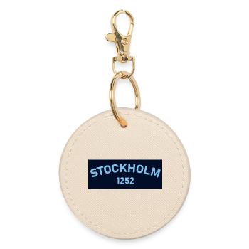 Stockholm 1252 - Round Keyring - oyster - Front