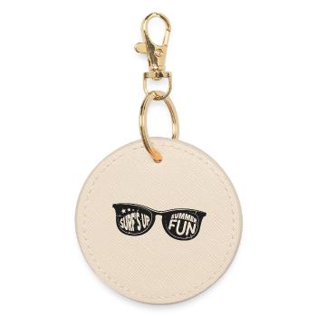 Fun Surf's Up Summer Sunglasses Vintage - Round Keyring - oyster - Front