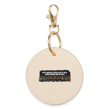 boeren_tshirt_new_landscape_NL - Porte-clés rond - huître - Devant