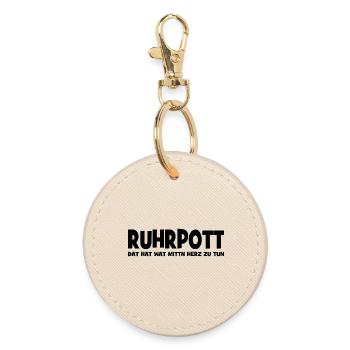 Ruhrpott - Dat hat wat mittn Herz zu tun - Zeche - Runder Schlüsselanhänger - Auster - Vorne
