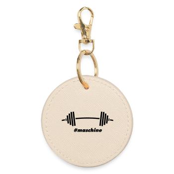 #Maschine: Power, Gewichte & Fitness - Runder Schlüsselanhänger - Auster - Vorne