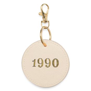 Cadeau d’anniversaire 1990 Vintage 1990  - Porte-clés rond - huître - Devant