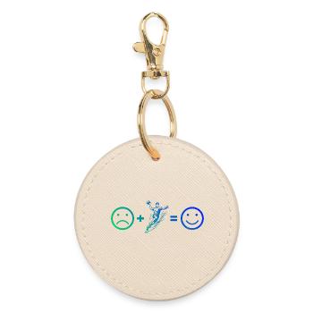 Handball perfect for any handball for men - Round Keyring - oyster - Front