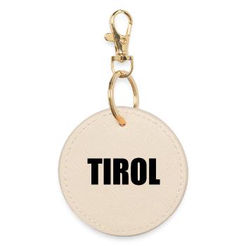 TIROL Logo schwarz - Runder Schlüsselanhänger - Auster - Vorne