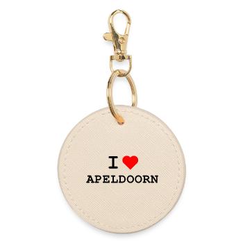 I love Apeldoorn - Ich liebe Apeldoorn - Round Keyring - oyster - Front
