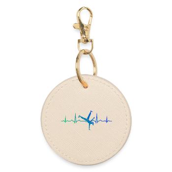 Gift idea for a dance fan with hip-hop dance - Round Keyring - oyster - Front