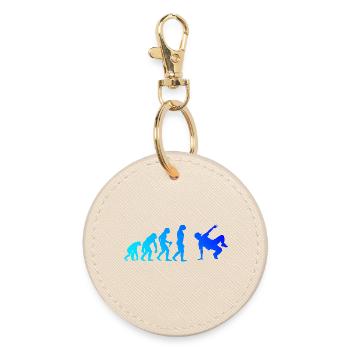 Gift Idea for a Hip Hop Dancer with Breaking - Round Keyring - oyster - Front