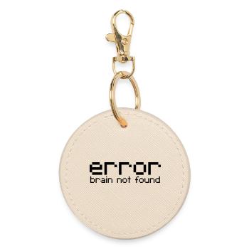 error brain not found - Round Keyring - oyster - Front
