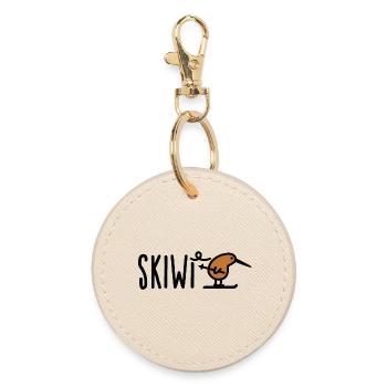 Skiwi drôle de ski Kiwi oiseau nouvelle-zélande dessin animé - Porte-clés rond - huître - Devant