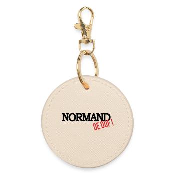 Normand de ouf (noir) - Porte-clés rond - huître - Devant