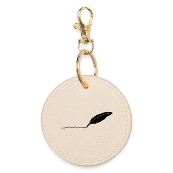 writing pen - Round Keyring - oyster - Front