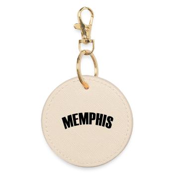Memphis Shirt - Round Keyring - oyster - Front