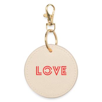 Love - Runder Schlüsselanhänger - Auster - Vorne