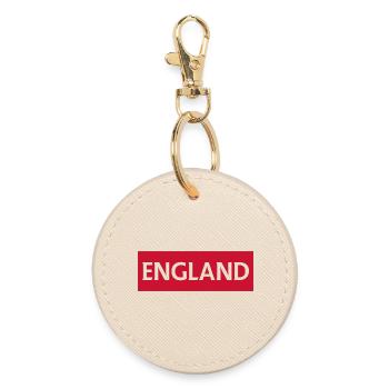 Motif mural de l’Angleterre avec littoral - Porte-clés rond - huître - Devant