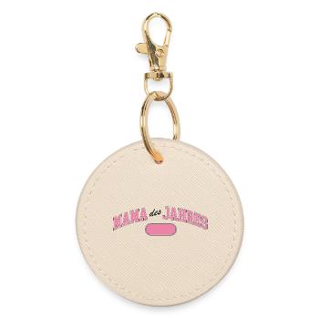 Mom of the Year – Pink Award - Round Keyring - oyster - Front