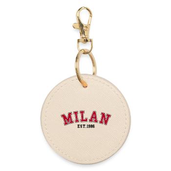 Milan Est. 1986 - Round Keyring - oyster - Front