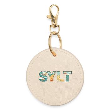SYLT – Island life in letter design - Round Keyring - oyster - Front