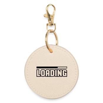 Loading - Round Keyring - oyster - Front