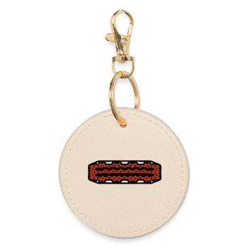 Offroad Sand Sheet 4x4 Mud - Round Keyring - oyster - Front