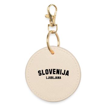 LJUBLJANA Slovenia Slowenien - Runder Schlüsselanhänger - Auster - Vorne