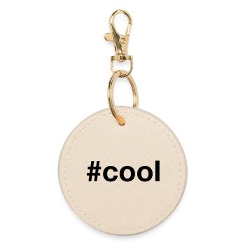 COOL Hashtag - Runder Schlüsselanhänger - Auster - Vorne