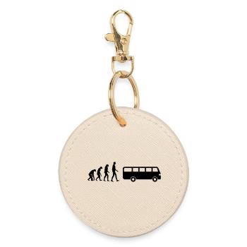 Bus / Conducteur / Travail / Métier / Job - Porte-clés rond - huître - Devant