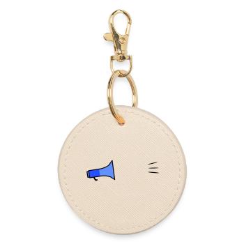 Modèle de texte Megafon - Porte-clés rond - huître - Devant