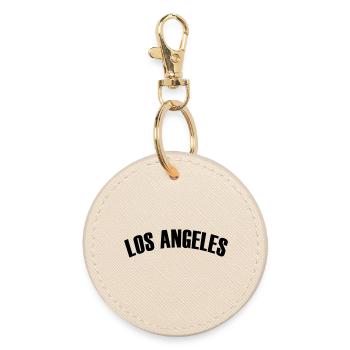 los angeles shirt - Runder Schlüsselanhänger - Auster - Vorne