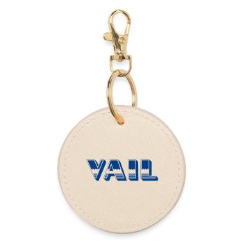 VAIL - Round Keyring - oyster - Front