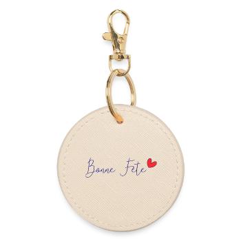 DAD. FATHER'S DAY. HAPPY FATHER'S DAY. HAPPY BIRTHDAY. - Round Keyring - oyster - Front