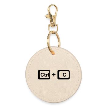 CTRL+C / Parents Gift for Father's Day /Mother's Day - Round Keyring - oyster - Front