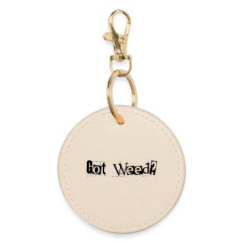 Got Weed Black by Falsches Design - Runder Schlüsselanhänger - Auster - Vorne
