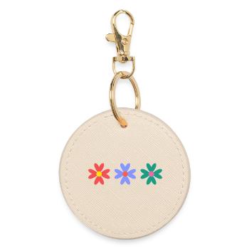 FLOWER. NATURE. ECOLOGY. ANNIVERSARY. FEAST - Round Keyring - oyster - Front