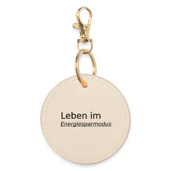 Leben im Energiesparmodus - Runder Schlüsselanhänger - Auster - Vorne