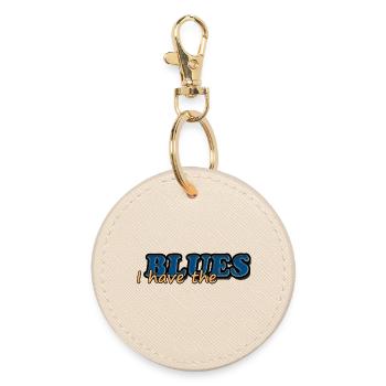 I HAVE THE BLUES - Round Keyring - oyster - Front