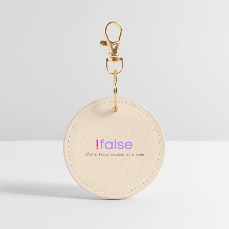 Jeu de mots sur la programmation Ifalse Funny Coder Porte-clés rond