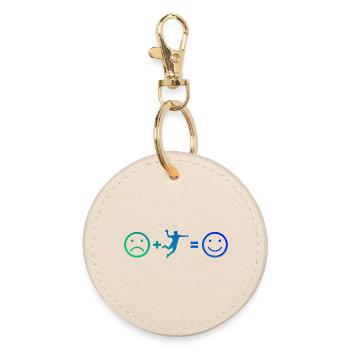Handballspiel Geschenkidee für der Handballspieler - Runder Schlüsselanhänger - Auster - Vorne