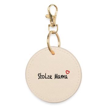 Stolze Mama Muttertag  - Runder Schlüsselanhänger - Auster - Vorne