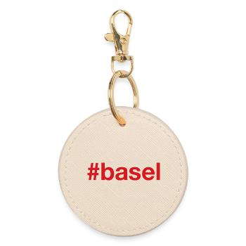 Basel Switzerland Schweiz - Runder Schlüsselanhänger - Auster - Vorne