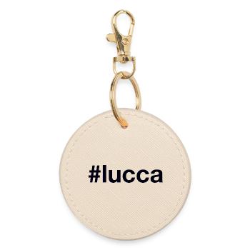 Lucca Hashtag - Round Keyring - oyster - Front