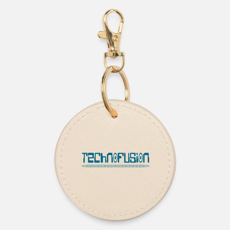 Techno Fusion - Runder Schlüsselanhänger - Auster