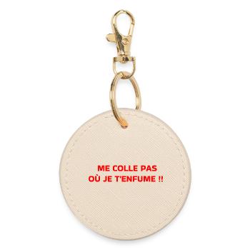 Don't stick to me - Round Keyring - oyster - Front