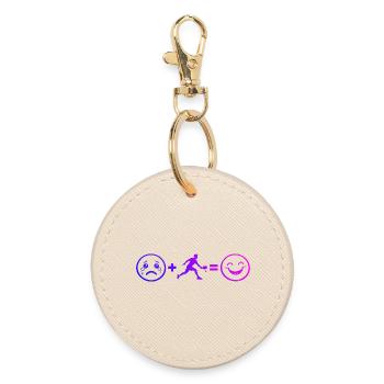 Pickleballsport Design für Pickleball Amateur Fans - Runder Schlüsselanhänger - Auster - Vorne