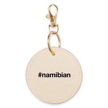 NAMIBIA Hashtag namibian - Runder Schlüsselanhänger - Auster - Vorne