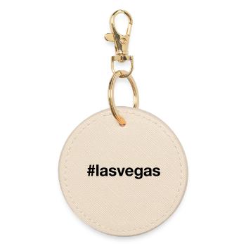 LAS VEGAS Hashtag Nevada USA - Runder Schlüsselanhänger - Auster - Vorne