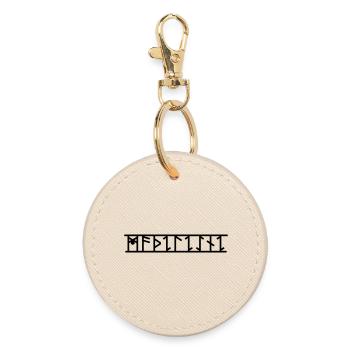 Madeleine - Round Keyring - oyster - Front