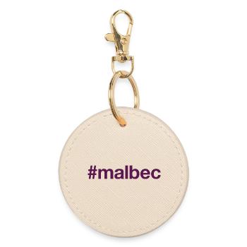MALBEC Hashtag - Runder Schlüsselanhänger - Auster - Vorne